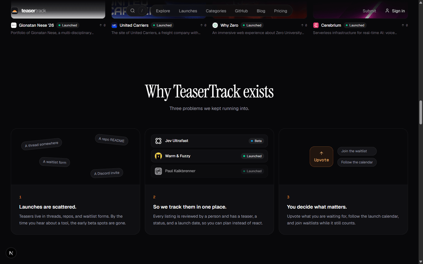 TeaserTrack before the motion pass